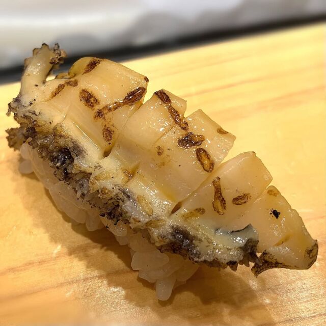 炙りアワビは、炙ることで柔らかくモチっとした食感と濃厚な磯の香りが楽しめます。

Seared abalone sushi. This becomes tender when seared.

🍣つきぢ神楽寿司🍣
赤酢を使った赤シャリと厳選されたネタが自慢の寿司屋です。
店舗によって仕入れ状況や調理法が異なります。

🍣TsukiziKaguraSushi🍣
This sushi restaurant is located in Tsukiji, Tokyo.

#アワビ炙り#アワビ
#つきぢ神楽寿司#赤シャリ
#赤酢#お寿司
#sushi#寿司#江戸前寿司
#海鮮丼
#豊洲ランチ#築地ランチ
#築地#豊洲#豊洲市場
#千客万来#豊洲千客万来
#tukiji#toyosu
#tukijimarket#toyosumarket